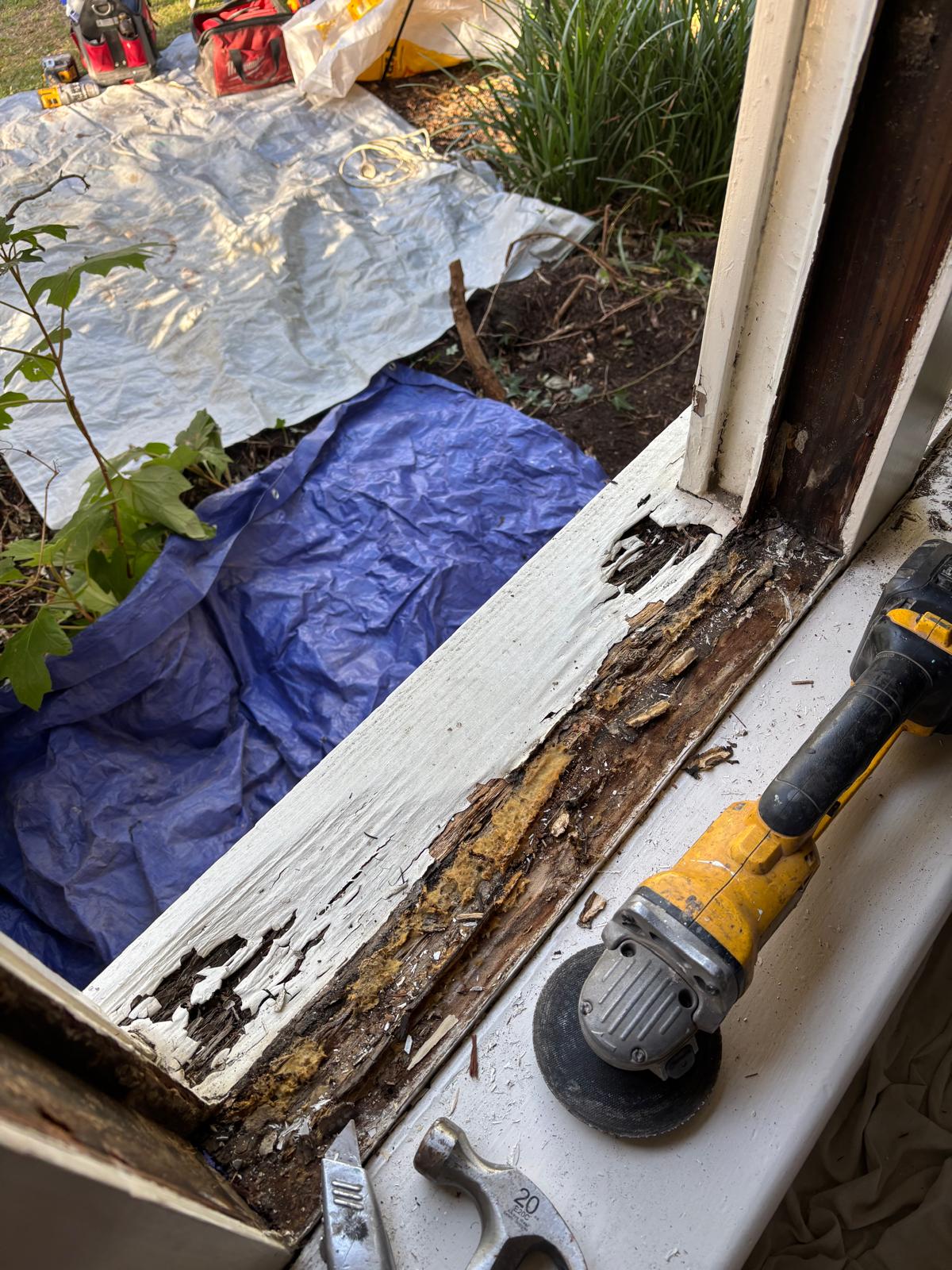 rotten window frame