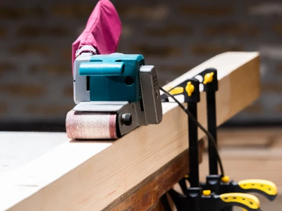 Wide belt sanding