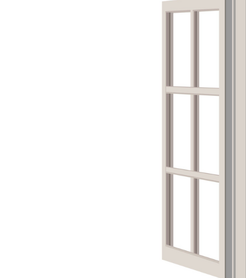 white timber window